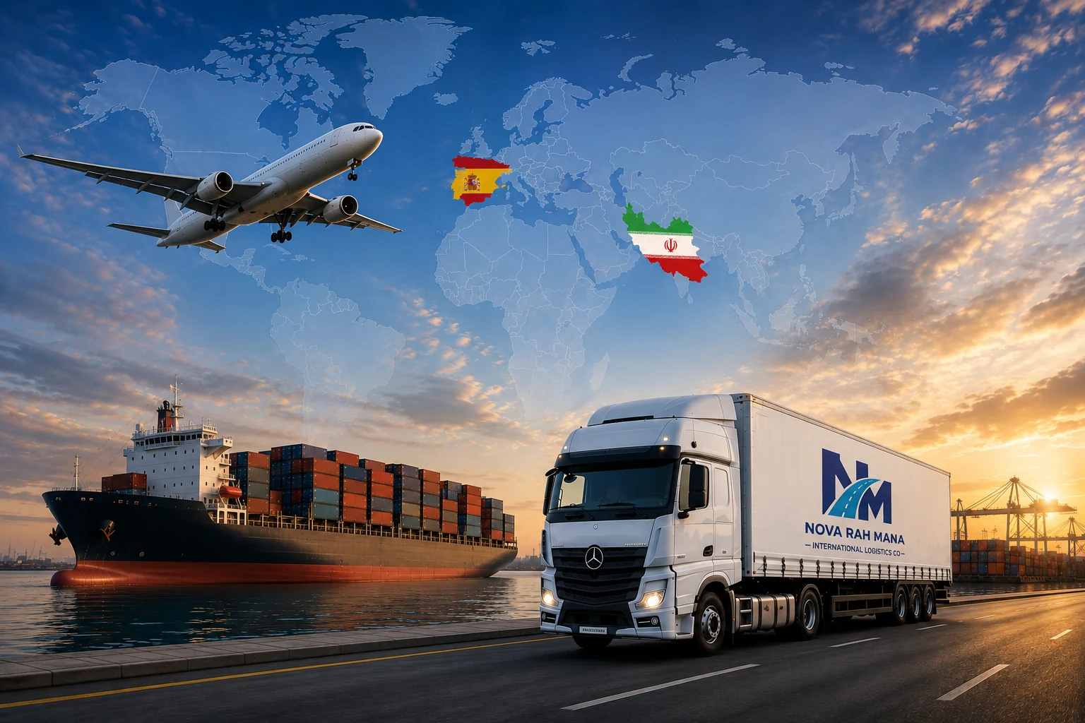 Road, Air, Sea freight between Spain and Iran